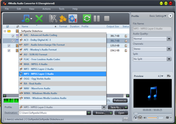4Media Audio Converter screenshot 4