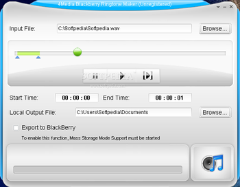 4Media Blackberry Ringtone Maker screenshot