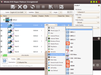 4Media DVD Ripper Platinum screenshot 2