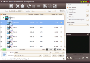 4Media DVD Ripper Platinum screenshot 3