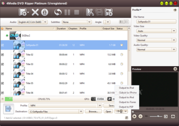 4Media DVD Ripper Platinum screenshot 5