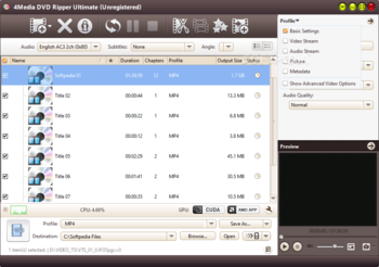 4Media DVD Ripper Ultimate screenshot 4