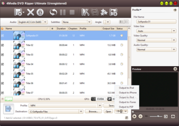 4Media DVD Ripper Ultimate screenshot 7