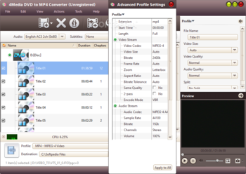 4Media DVD to MP4 Converter screenshot 4