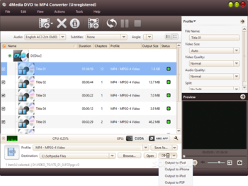 4Media DVD to MP4 Converter screenshot 7