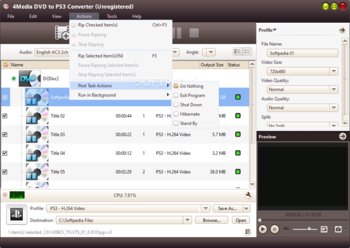 4Media DVD to PS3 Converter screenshot 3