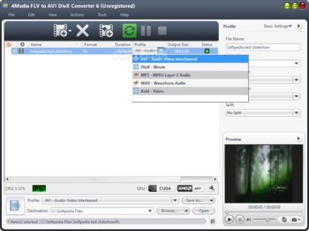 4Media FLV to AVI DivX Converter screenshot 2