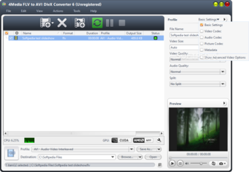 4Media FLV to AVI DivX Converter screenshot 3