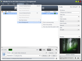 4Media FLV to AVI DivX Converter screenshot 5