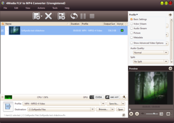 4Media FLV to MP4 Converter screenshot 3