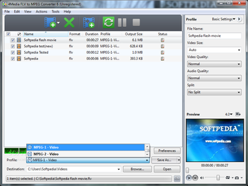 4Media FLV to MPEG Converter screenshot