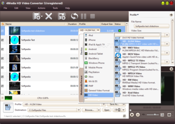 4Media HD Video Converter screenshot 2