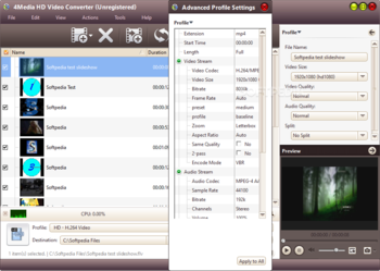 4Media HD Video Converter screenshot 4