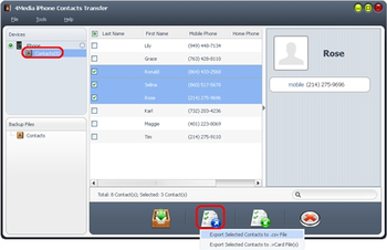 4Media iPhone Contacts Transfer screenshot 5