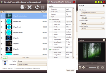 4Media iPhone Video Converter screenshot 3
