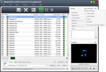 4Media MP4 to MP3 Converter screenshot 2