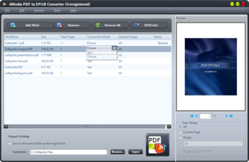 4Media PDF to EPUB Converter screenshot 2