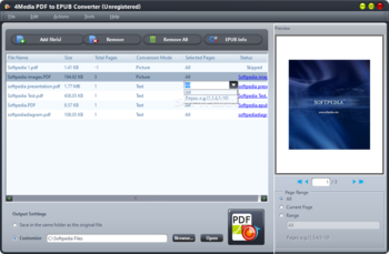 4Media PDF to EPUB Converter screenshot 3