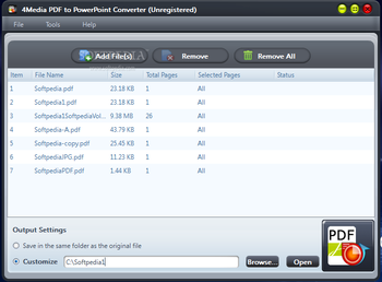 4Media PDF to PowerPoint Converter screenshot