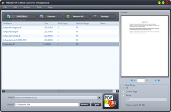 4Media PDF to Word Converter screenshot