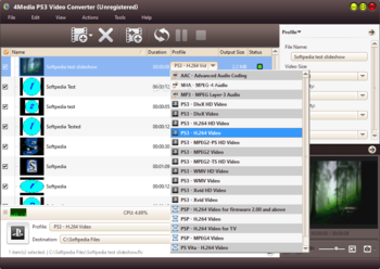 4Media PS3 Video Converter screenshot 2