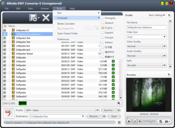 4Media SWF Converter screenshot 4