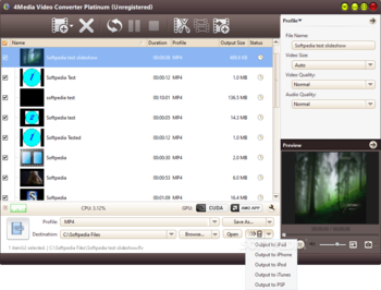 4Media Video Converter Platinum screenshot 7