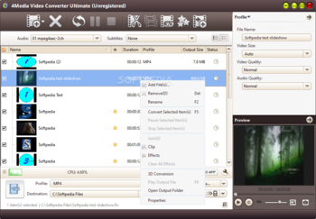 4Media Video Converter Ultimate screenshot