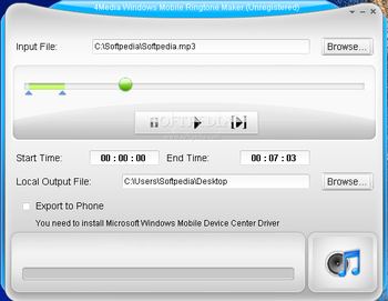 4Media Windows Mobile Ringtone Maker screenshot