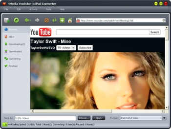 4Media YouTube to iPad Converter screenshot