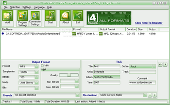 4Musics MP3 Bitrate Changer screenshot