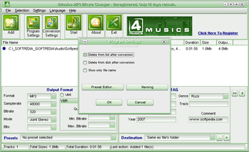 4Musics MP3 Bitrate Changer screenshot 2