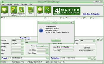 4Musics OGG Bitrate Changer screenshot 3
