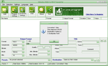 4Musics WMA to WAV Converter screenshot 3