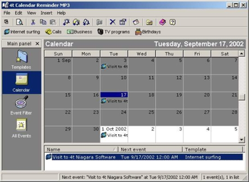 4t Calendar Reminder MP3 screenshot