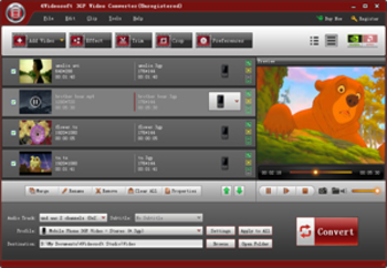 4Videosoft 3GP Video Converter screenshot