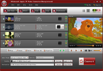 4Videosoft Apple TV Video Converter screenshot