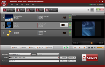 4Videosoft Archos Video Converter screenshot