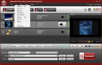 4Videosoft Archos Video Converter screenshot 3