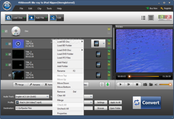 4Videosoft Blu-ray to iPad Ripper screenshot