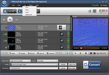 4Videosoft Blu-ray to iPad Ripper screenshot 4