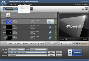 4Videosoft Blu-ray to MP3 Ripper screenshot 4