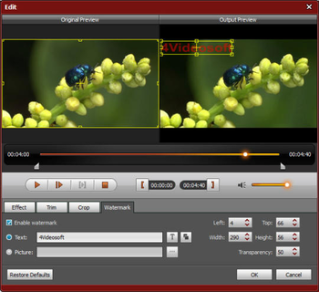 4Videosoft Creative Zen Video Converter screenshot