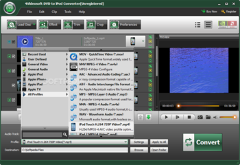 4Videosoft DVD to iPod Converter screenshot 2