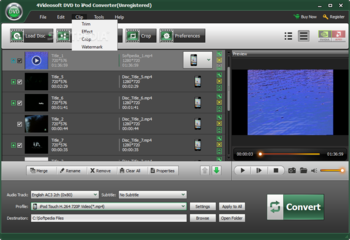 4Videosoft DVD to iPod Converter screenshot 4