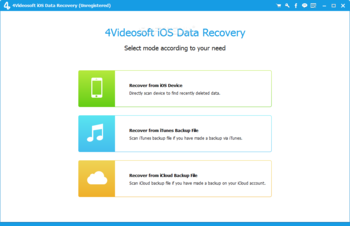 4Videosoft iOS Data Recovery screenshot