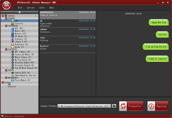 4Videosoft iPhone Manager SMS screenshot