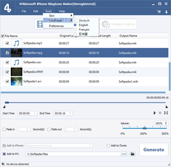 4Videosoft iPhone Ringtone Maker screenshot 3