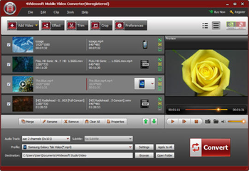 4Videosoft Mobile Video Converter screenshot