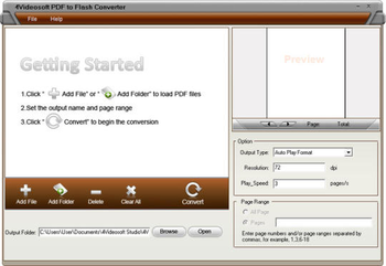 4Videosoft PDF to Flash Converter screenshot